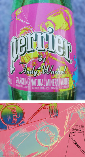 Perrier teams up with Andy Warhol
